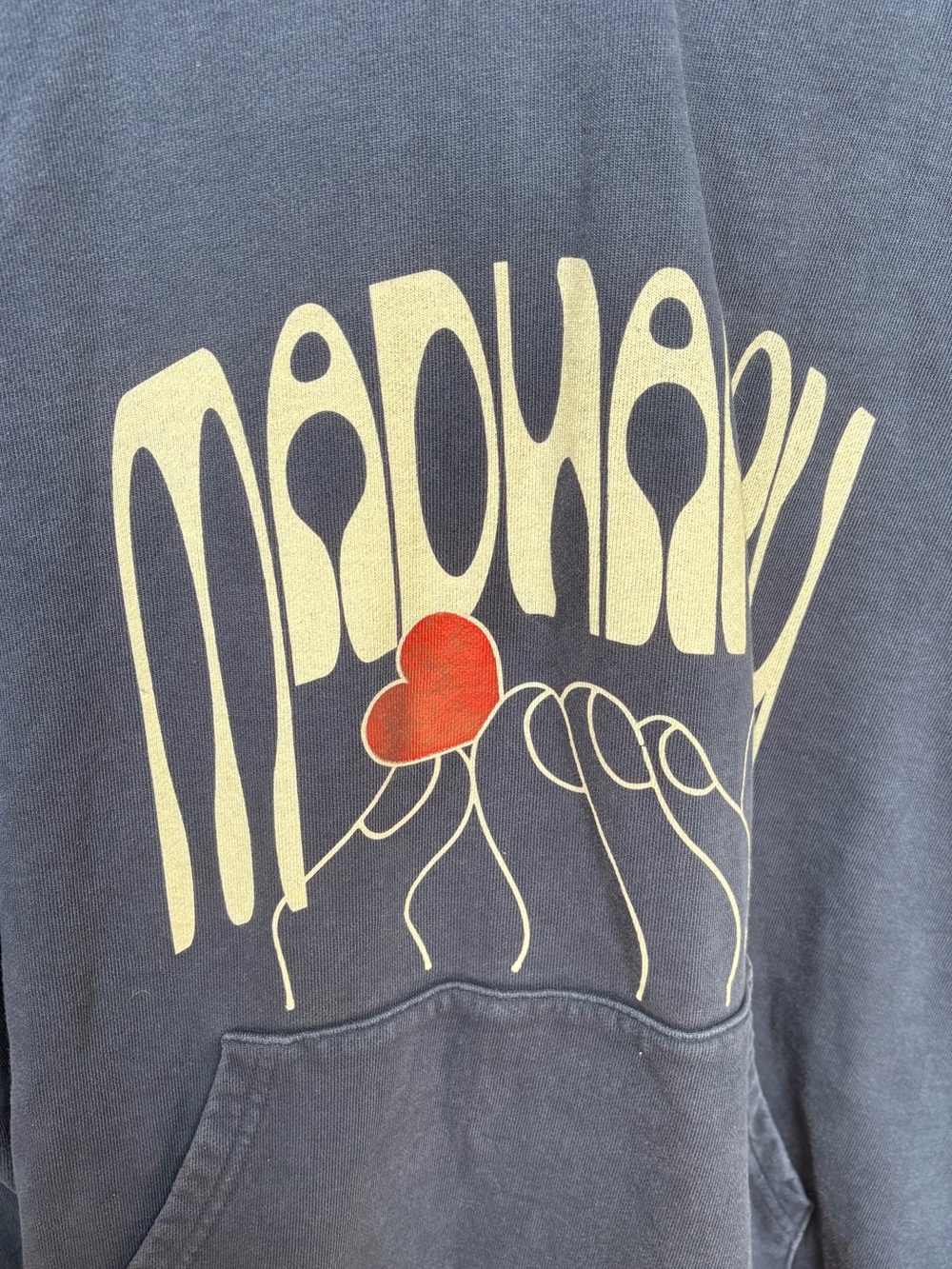 Madhappy Touch of Love Navy Blue Rare Hooded Sweatshirt - Picture 10 of 11